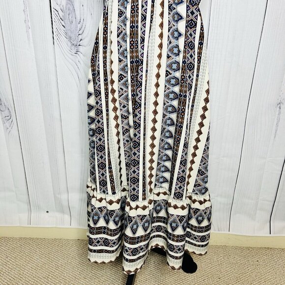 Shein Geometric Print Maxi Dress Women’s Multicolor Casual Dress New Sz M - Picture 3 of 13